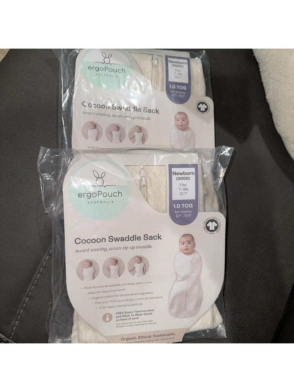 ergoPouch 1.0 tog Baby Sleep Sack 7-9lbs Cocoon Swaddle Bag Oatmeal Marle New